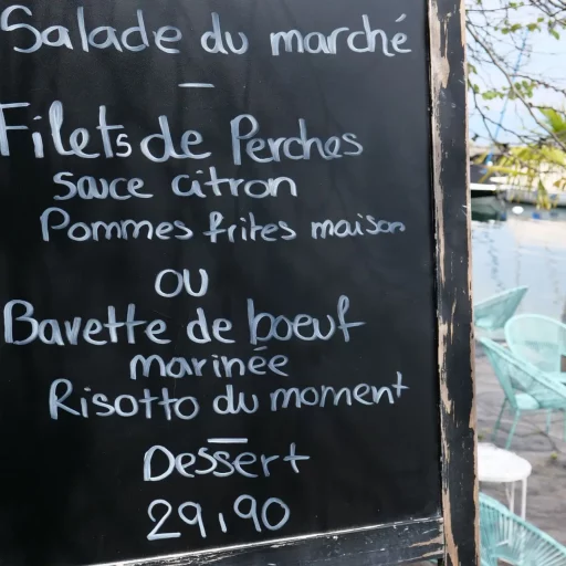 menu midi restaurant nautique nyon